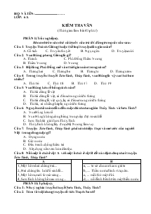 Kiểm Tra 1 Tiết Ngữ Văn Lớp 6