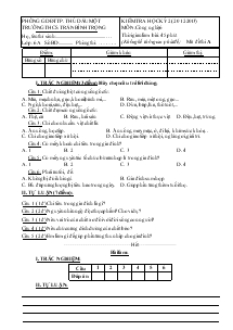 Kiểm Tra Học Kỳ 2 - Công Nghệ 6 - Trường THCS Trần Bình Trọng