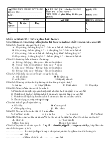 Kỳ thi học kỳ I - Năm học:2011-2012 môn thi : công nghệ 7 thời gian :45 phút (không kể thời gian phát đề)