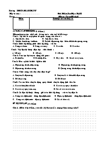 Bài kiểm tra học kỳ II môn: Công nghệ 8 - Trường THCS Mai Châu