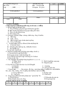 Đề 3 thi học kì 1 môn : công nghệ 9 thời gian : 45 phút