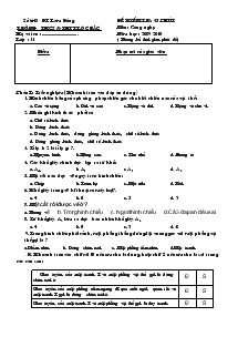 Đề kiểm tra 45 phút môn: Công nghệ năm học: 2009 - 2010 trường THCS & THPT Lộc Bắc