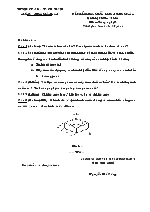 Đề kiểm tra chất luợng học kỳ I năm học 2011 - 2012 môn: Công nghệ 8 - Thời gian làm bài: 45 phút