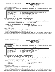 Đề kiểm tra học kì I (2009 – 2010) môn: công nghệ 9 thời gian: 45 phút