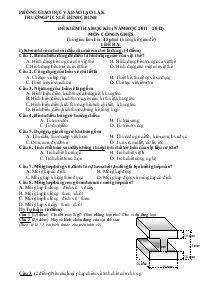 Đề kiểm tra học kì I (năm học 2011 – 2012) môn Công nghệ 8 - Trường PTCS Lê Đình Chinh