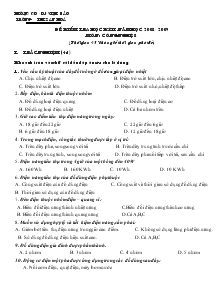 Đề kiểm tra học kỳ II năm học 2008 - 2009 môn: Công nghệ 8
