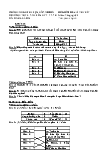 Đề kiểm tra lí thuyết môn: công nghệ 9 thời gian: 45 phút
