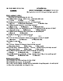 Đề kiểm tra môn Công nghệ 8. năm học 2010 - 2011