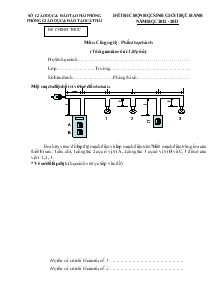 Đề thi chọn học sinh giỏi thực hành năm học 2012 - 2013 môn: công nghệ – phần thực hành