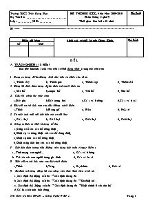 Đề thi học kì 1 – năm học 2009-2010 môn: công nghệ 9 thời gian làm bài : 45 phút