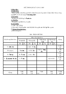 Đề thi học kì I 2012-2013