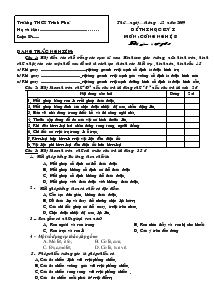 Đề thi học kỳ I lớp: 8a môn : công nghệ 8 thời gian : 45 phút