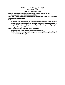 Đề thi khảo sát chất lượng học kỳ I môn: sinh học 9 thời gian làm bài 45 phút