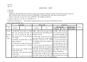 Giáo án Công nghệ 8 - Tiết 10: Kiểm tra 1 tiết