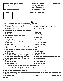 Kiểm tra học kì II năm học: 2006-2007 môn: công nghệ – 8 thời gian làm bài: 45 phút