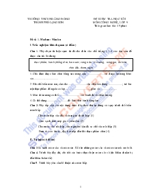 Đề 3 kiểm tra học kì 2 môn công nghệ, lớp 9 thời gian làm bài: 45 phút