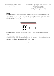 Đề kiểm tra học kỳ II năm học 2011 – 2012 môn: Công nghệ 9 trường THCS Thống Kênh