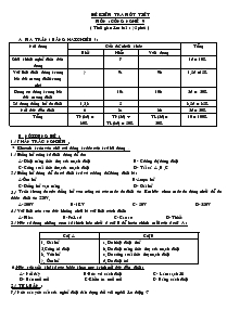 Đề kiểm tra một tiết môn : công nghệ 9 ( thời gian làm bài : 45 phút )