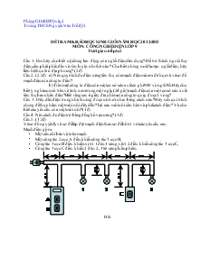Đề tham khảo học sinh giỏi năm học 2012-2013 môn: công nghệ điện lớp 9 thời gian: 60 phút