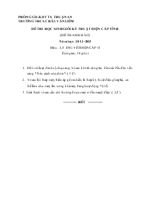 Đề thi học sinh giỏi kỹ thuật điện cấp tỉnh (đề tham khảo) năm học: 2012-2013 môn : lý thuyết điện cấp II