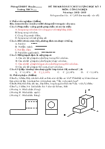 Đề thi khảo sát chất lượng học kỳ 1 môn: Công nghệ 8 năm học: 2012 - 2013