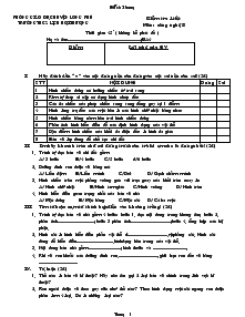 Kiểm tra 1 tiết Môn: công nghệ 8 Thời gian 45 phút ( không kể phát đề )