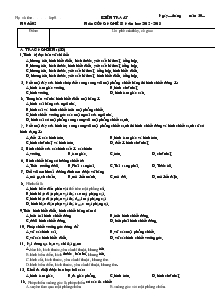 Kiểm tra 45 phút môn: Công nghệ 8 năm học 2012 - 2013 - Mã đề: 02