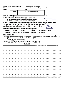 Bài giảng môn Toán lớp 6 - Kiểm tra 15 phút – Hình học