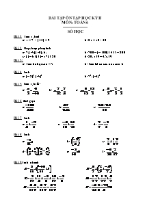 Bài tập ôn tập học kỳ II môn: toán 6 số học