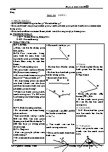 Bài giảng môn Hình học lớp 6 - Tiết 16: Góc