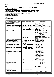 Bài giảng môn Số học lớp 6 - Tiết : 17: Luyện tập