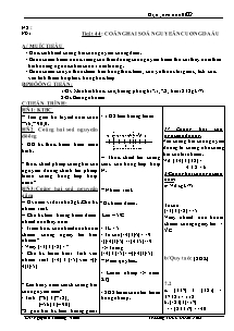 Bài giảng môn Số học lớp 6 - Tiết 44 : Cộng hai số nguyên cùng dấu