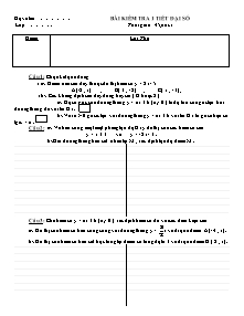 Bài kiểm tra 1 tiết Đại số 9 - Chương 2