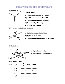 Bài tập nâng cao hình học lớp 6 tập II