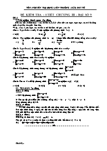 Bộ đề kiểm tra Toán lớp 9