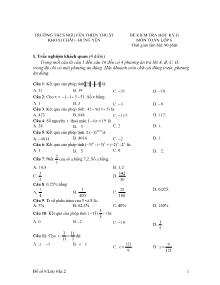 Đề 02 kiểm tra học kỳ II môn toán lớp 6 thời gian làm bài: 90 phút