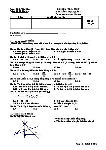 Đề 1 kiểm tra 1 tiết môn: hình học 6 lần 1 thời gian làm bài: 45 phút