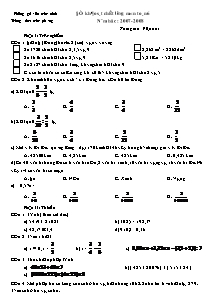 Đề khảo sát chất lượng môn toán 6 năm học : 2007 -2008 thời gian : 90 phút