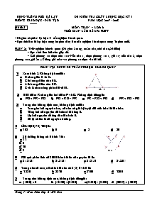 Đề kiểm tra chất lượng học kỳ I năm học 2007 - 2008  môn: toán – lớp: 6 thời gian làm bài: 90 phút