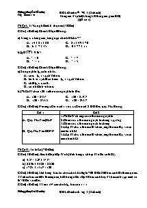 Đề kiểm tra chương I (Số học 6) Thời gian 45phút (không kể thời gian giao đề) (Đề số 1)