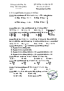 Đề kiểm tra học kỳ II Môn Toán 9 - Trường THCS Hồng Minh