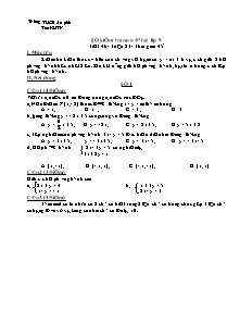 Đề kiểm tra môn Đại số lớp 9 tiết 46 - tuần 23