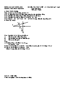 Đề kiểm tra Toán tiết 14 môn: Hình học 6 - Trường THCS Phan Bội Châu