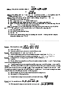 Đề ôn tập thi vào THPT môn Toán - Đề 9, 10 và 11