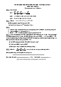 Đề thi chọn học sinh giỏi cấp cụm năm học 2013-2014 môn thi : toán 6 thời gian làm bài: 120 phút