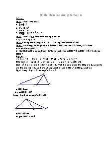 Đề thi chon học sinh giỏi Toán lớp 6