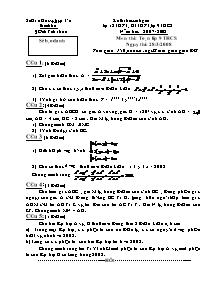 Đề thi học sinh giỏi Thanh Hoá đề chính thức năm học 2007-2008 môn thi: Toán lớp 9
