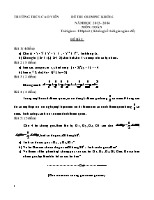Đề thi olimpic khối 6 năm học 2013 - 2014 môn: toán thời gian: 120 phút ( không kể thời gian giao đề)