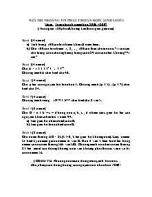 Đề thi thông tin phát hiện học sinh giỏi môn: toán lớp 6 năm học 2006 – 2007 (thời gian 120 phút không kể thời gian giao đề)