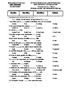 Đề thi tuyển sinh lớp 10 chuyên quốc học Huế môn: Tiếng anh - Năm học 2007-2008